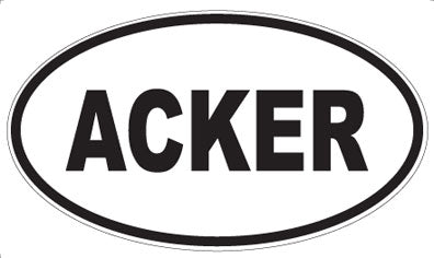 ACKER - Oval Magnet