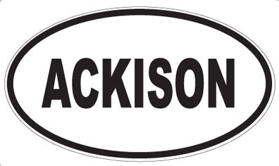 ACKISON - Oval Sticker