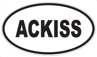 ACKISS - Oval Sticker