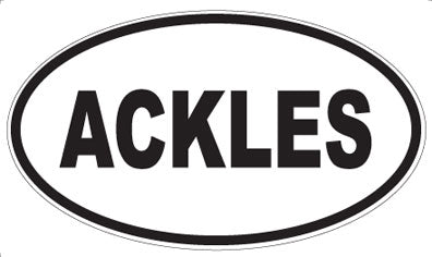 ACKLES - Oval Sticker