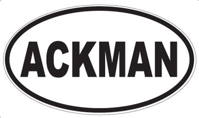 ACKMAN - Oval Sticker
