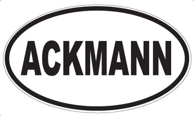 ACKMANN - Oval Sticker