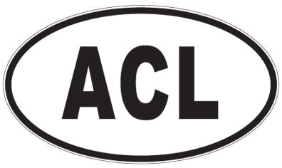 ACL - 3 Letter Initials Oval Sticker