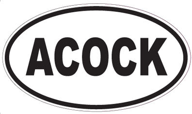 ACOCK - Oval Sticker