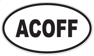 ACOFF - Oval Sticker