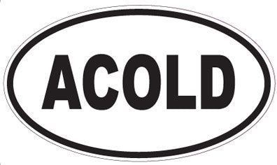 ACOLD - Oval Sticker