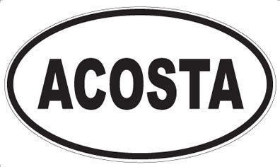 ACOSTA - Oval Sticker