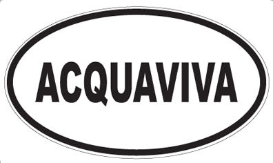 ACQUAVIVA - Oval Sticker