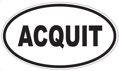 ACQUIT - Oval Sticker