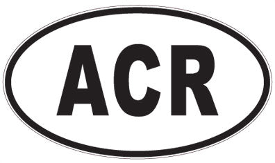 ACR - 3 Letter Initials Oval Sticker