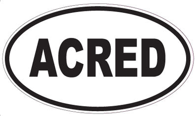 ACRED - Oval Sticker