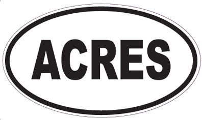 ACRES - Oval Sticker
