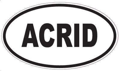 ACRID - Oval Sticker