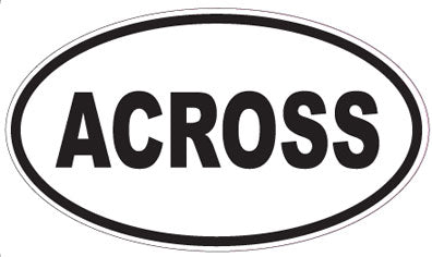 ACROSS - Oval Sticker