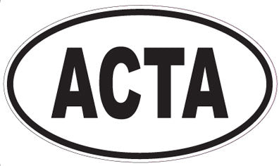 ACTA - Oval Sticker