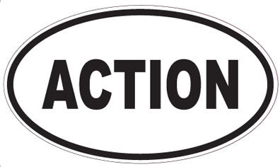 ACTION - Oval Sticker