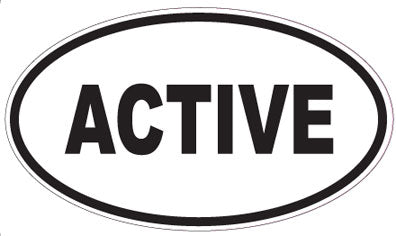 ACTIVE - Oval Sticker