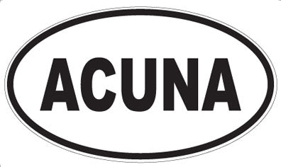 ACUNA - Oval Sticker