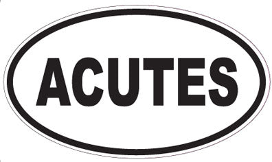 ACUTES - Oval Sticker
