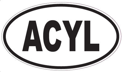 ACYL - Oval Sticker