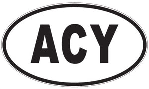 ACY - 3 Letter Initials Oval Sticker