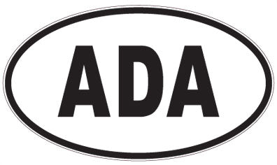 ADA - 3 Letter Initials Oval Sticker