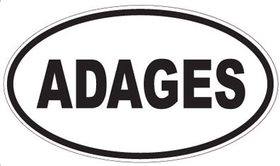 ADAGES - Oval Sticker