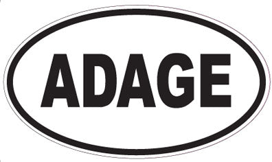 ADAGE - Oval Magnet