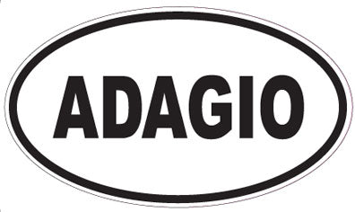 ADAGIO - Oval Sticker