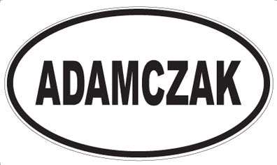 ADAMCZAK - Oval Sticker
