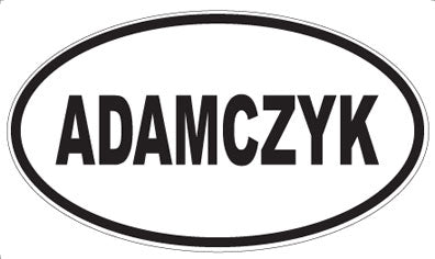 ADAMCZYK - Oval Sticker