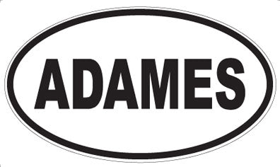 ADAMES - Oval Sticker