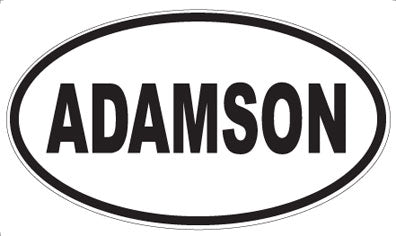 ADAMSON - Oval Sticker