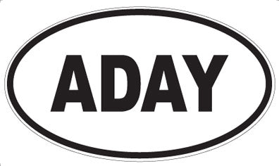 ADAY - Oval Sticker