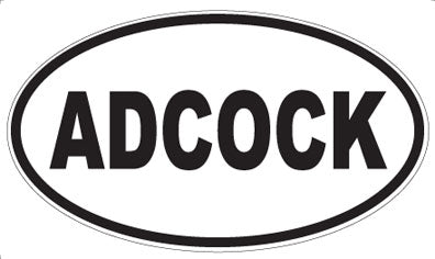 ADCOCK - Oval Sticker