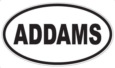 ADDAMS - Oval Magnet