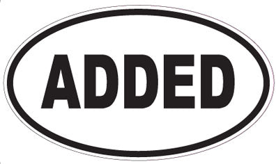 ADDED - Oval Sticker