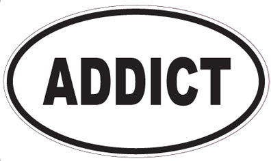 ADDICT - Oval Sticker