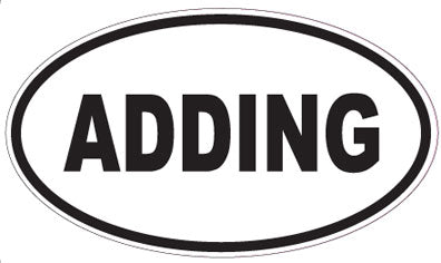 ADDING - Oval Sticker