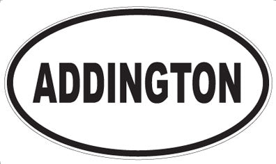 ADDINGTON - Oval Sticker