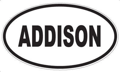 ADDISON - Oval Sticker
