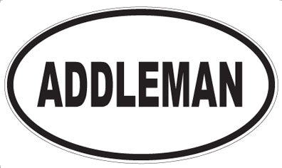 ADDLEMAN - Oval Magnet