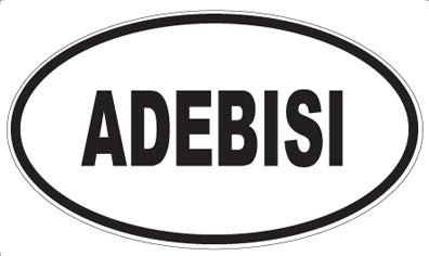 ADEBISI - Oval Sticker