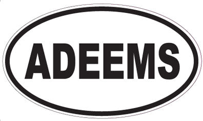 ADEEMS - Oval Sticker