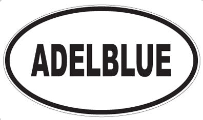 ADELBLUE - Oval Sticker