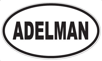 ADELMAN - Oval Sticker