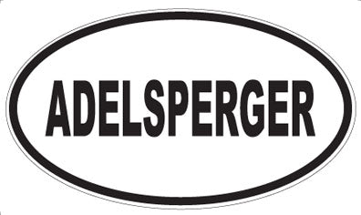 ADELSPERGER - Oval Sticker