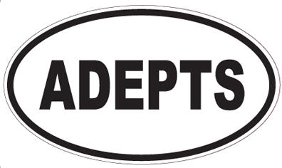 ADEPTS - Oval Sticker