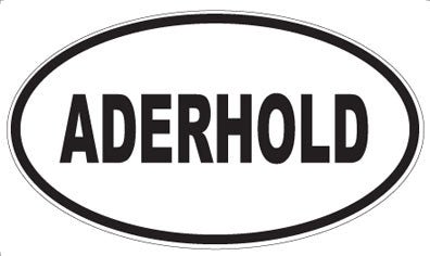 ADERHOLD - Oval Sticker