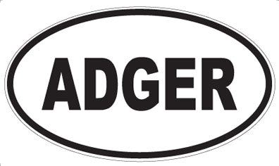 ADGER - Oval Sticker